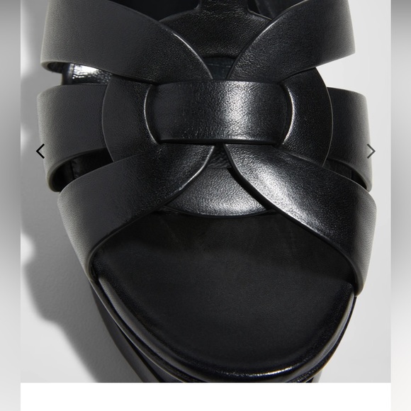 Saint Laurent Tribute 105 Leather Platform Sandal - Picture 12 of 14